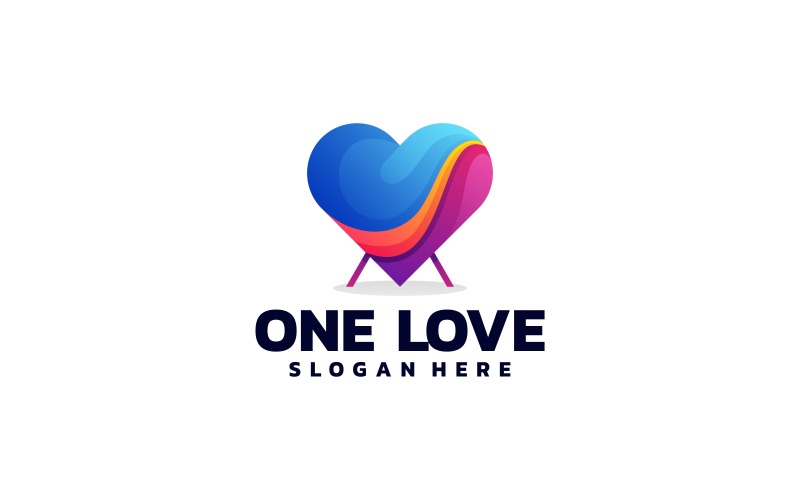 Love Colorful Logo Design Logo Template