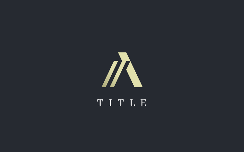 Luxury Elegant Alphabet IA Stack Gold Monogram Logo Logo Template