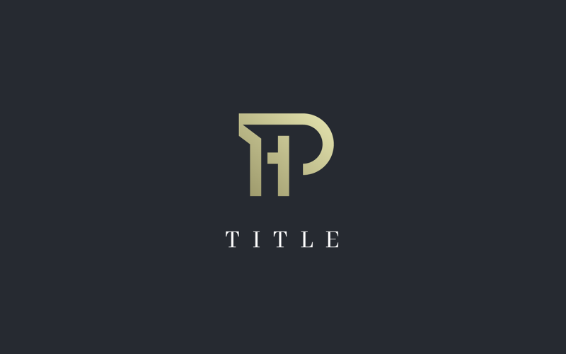 Luxury Elegant PH Monogram Gold Logo Logo Template