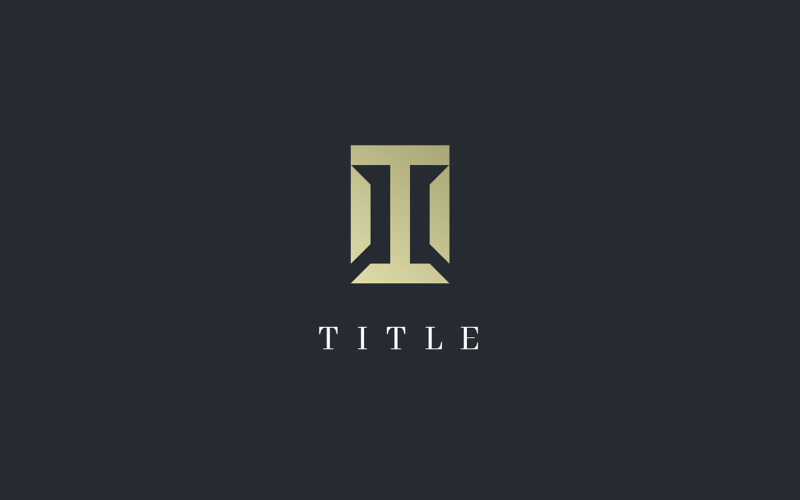 Luxury Prestigious Letter M Thick Gold Monogram Logo Logo Template