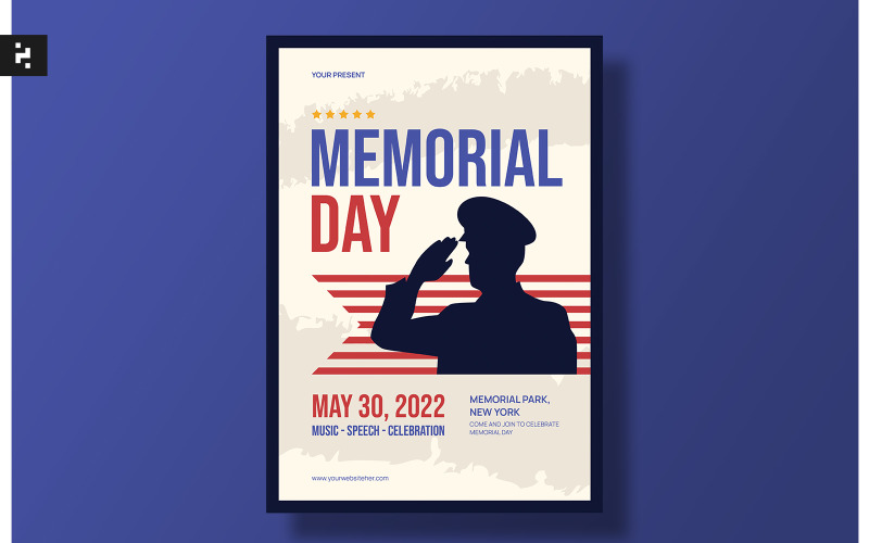 USA Memorial Day Flyer Template Corporate Identity