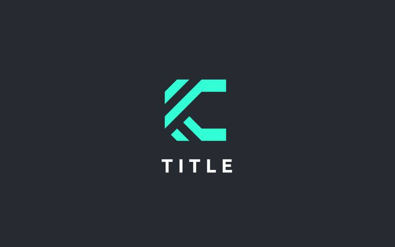 Vibrant Geometrical C Green Tech Shading Logo Logo Template