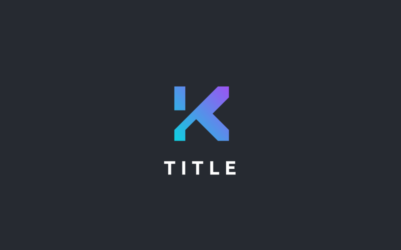 Vibrant Geometrical Shades K Tech Logo Logo Template