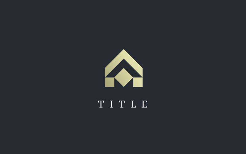 Luxury Exquisite House Property Gold Logo Logo Template