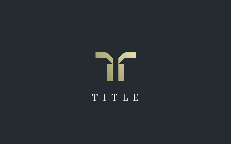 Luxury Prestigious Letter T Gold Monogram Logo Logo Template