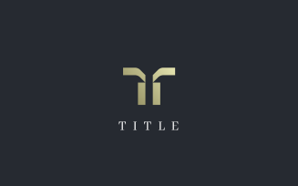 Luxury Prestigious Letter T Gold Monogram Logo