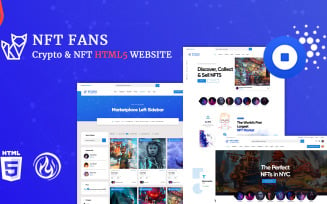 NFT Fans Crypto Marketplace HML5 Website Template