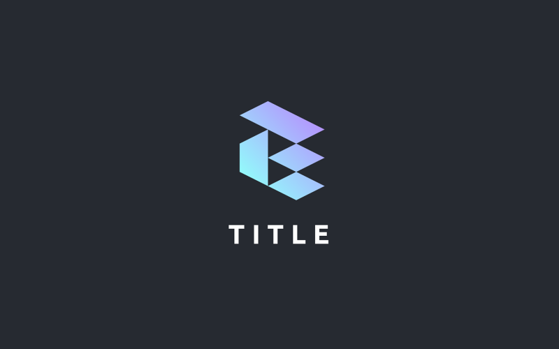Vibrant Geometrical E Edgy Tech Shading Logo Logo Template