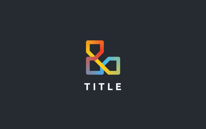 Vibrant Geometrical L Line Colorful Logo Logo Template