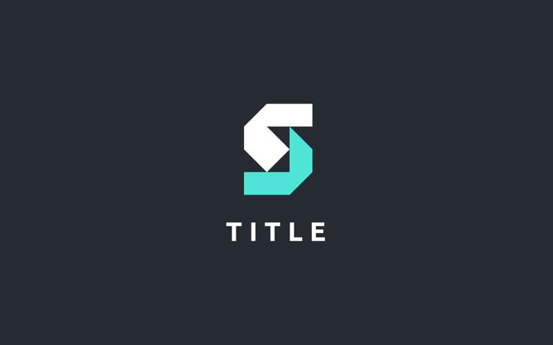 Vibrant Geometrical S Tech Flat Logo Logo Template
