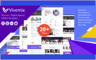 Vivemix - Digital Agency HTML Template