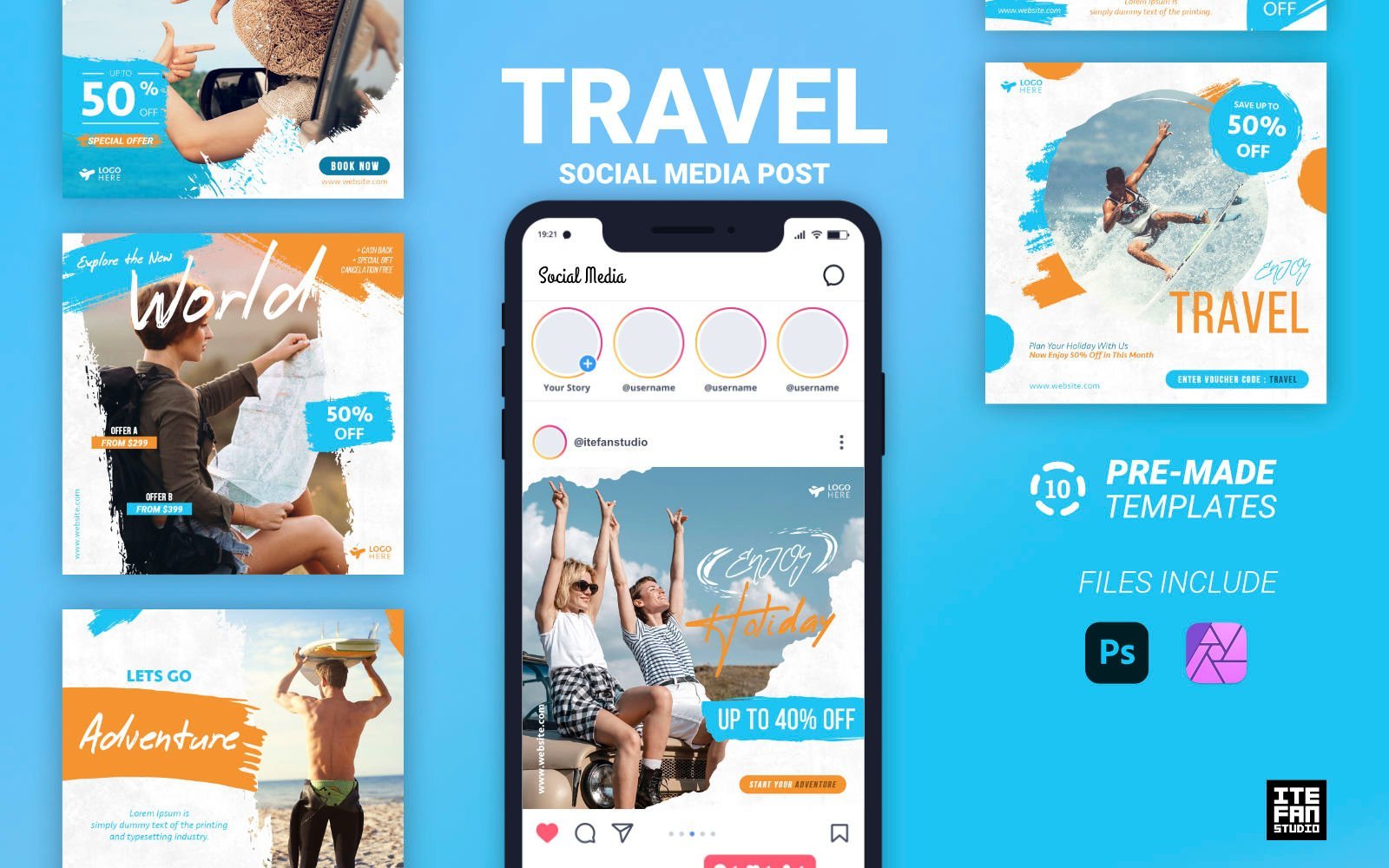 Template #237705 Journey Instagram Webdesign Template - Logo template Preview