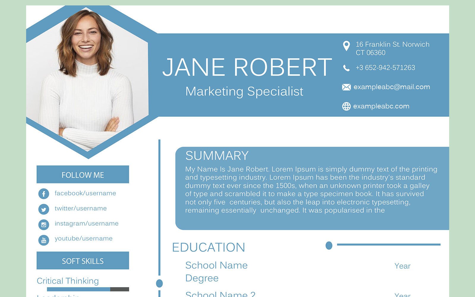 Template #237733 Coverletter Modern Webdesign Template - Logo template Preview