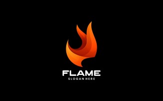 Flame Color Gradient Logo Design