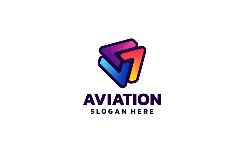 Aviation Gradient Logo Style Logo Template