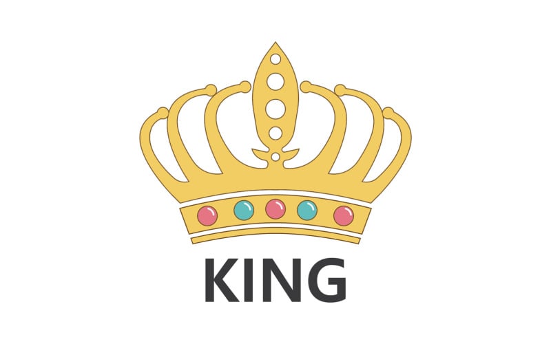 Crown Logo Template Vector Icon V