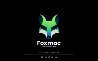 Fox Color Gradient Logo Template