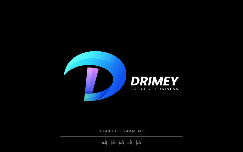 Letter D Gradient Logo Style Logo Template