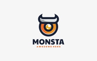 Monster Simple Mascot Logo Style
