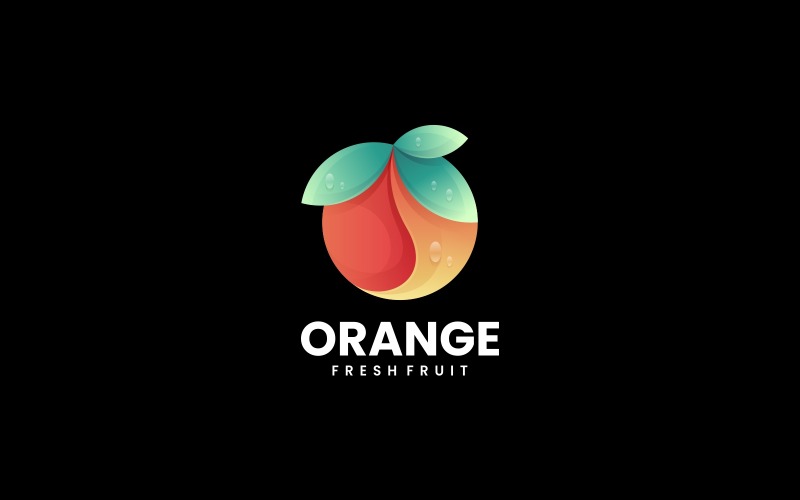 Orange Color Gradient Logo Logo Template