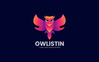 Owl Color Gradient Logo Style