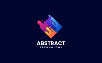 Abstract Square Gradient Colorful Logo