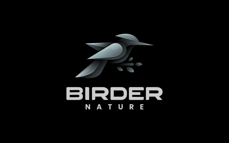Bird Nature Gradient Logo Logo Template