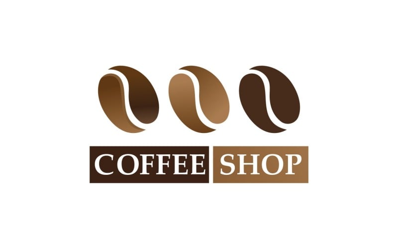 Coffee Bean Logo And Symbol V19 Logo Template