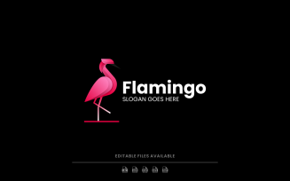 Flamingo Color Gradient Logo