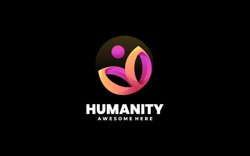 Humanity Color Gradient Logo Logo Template