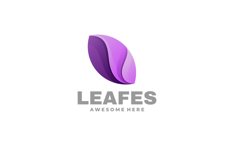 Leaf Gradient Logo Design Logo Template