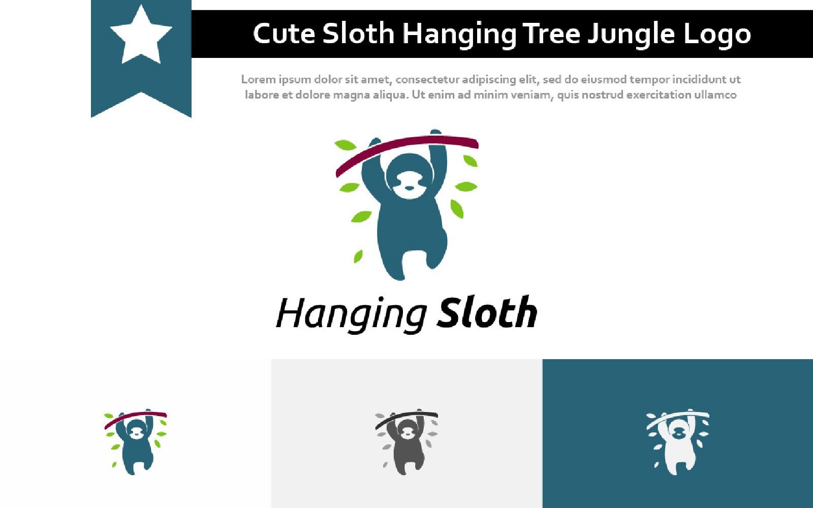 Kit Graphique #238069 Cute Sloth Divers Modles Web - Logo template Preview