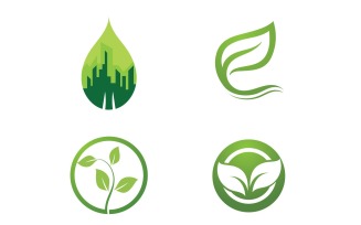 Leaf Green Logo Nature Logo Vector V16