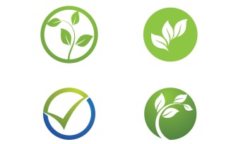 Leaf Green Logo Nature Logo Vector V18