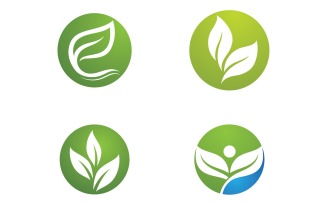Leaf Green Logo Nature Logo Vector V25