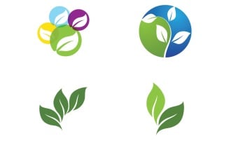 Leaf Green Logo Nature Logo Vector V26