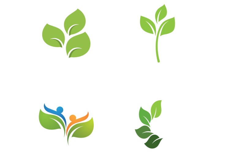 Leaf Green Logo Nature Logo Vector V29 Logo Template