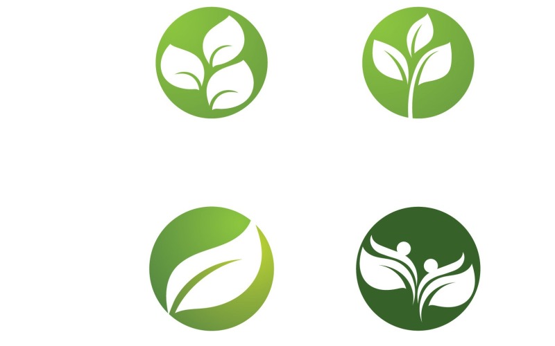 Leaf Green Logo Nature Logo Vector V31 Logo Template