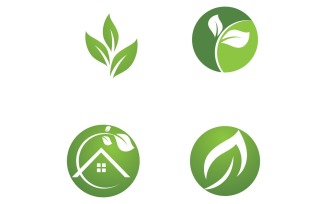 Leaf Green Logo Nature Logo Vector V32