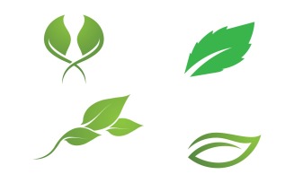 Leaf Green Logo Nature Logo Vector V9