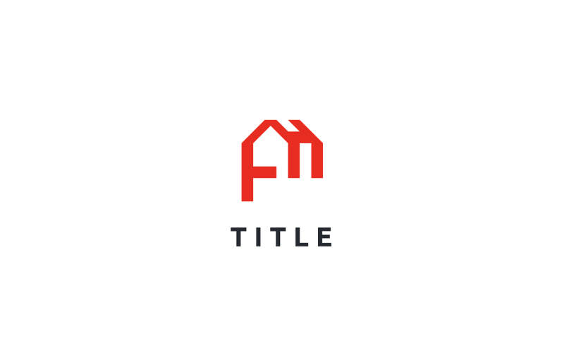 Spacious Geometrical PH House Property Monogram Logo Logo Template
