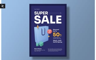 Super Sale 3D Flyer Template
