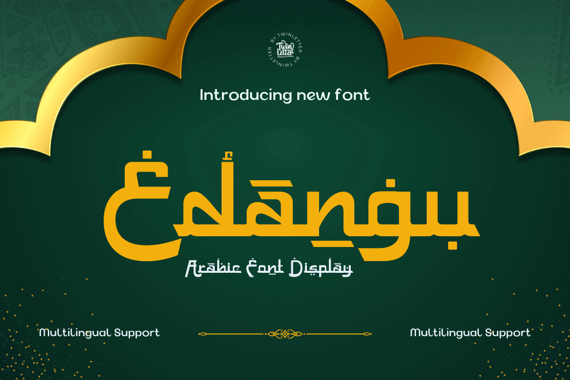 Edangu Arabic display font is a new typeface inspired by the oriental used in Arabic calligraphy