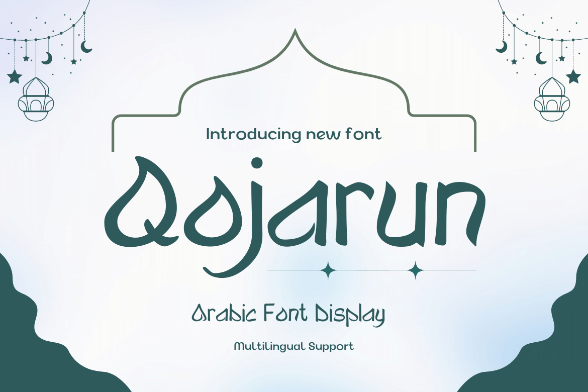 Introducing our newest font called Qojarun with Arabic Style display fonts