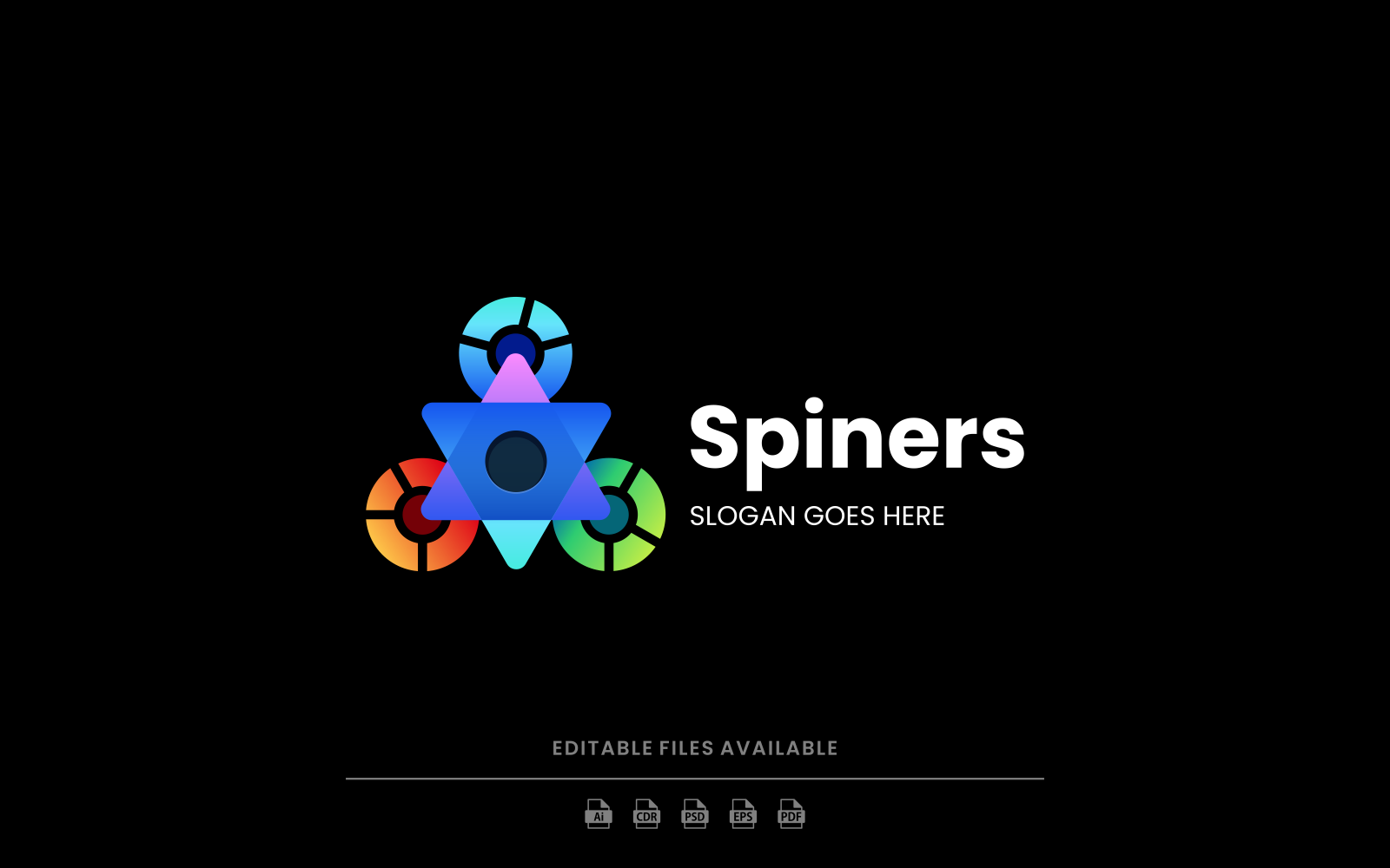 Spinner Gradient Colorful Logo