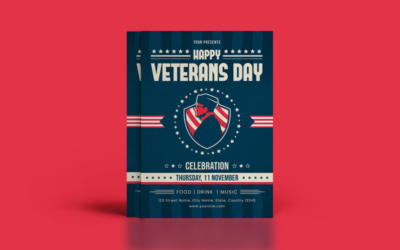 Creative Veterans Day Flyer Template Corporate Identity