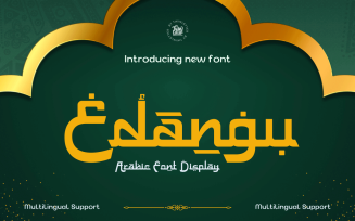 Edangu Arabic display font is a new typeface inspired by the oriental used in Arabic calligraphy
