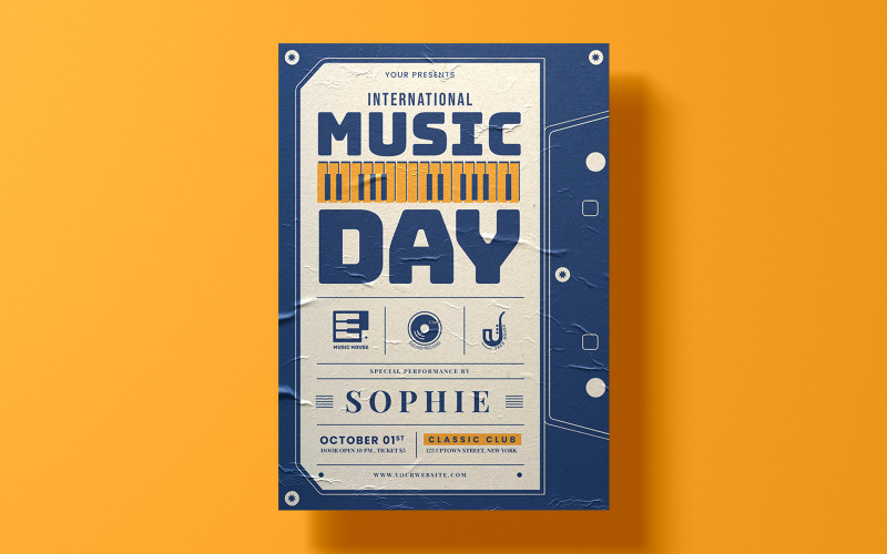 International Music Day Flyer Template Corporate Identity
