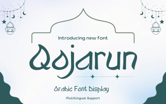 Introducing our newest font called Qojarun with Arabic Style display fonts