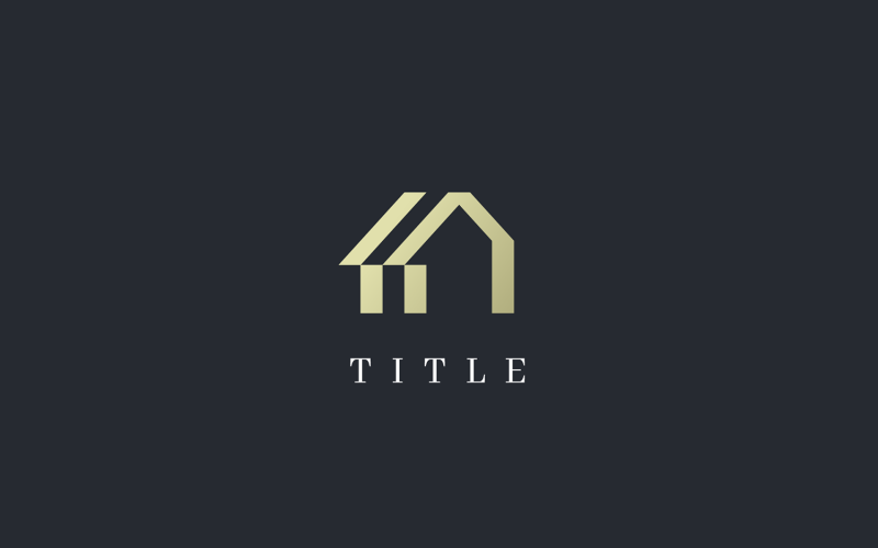 Luxury Delicate House Property Real Estate Gold Logo Logo Template
